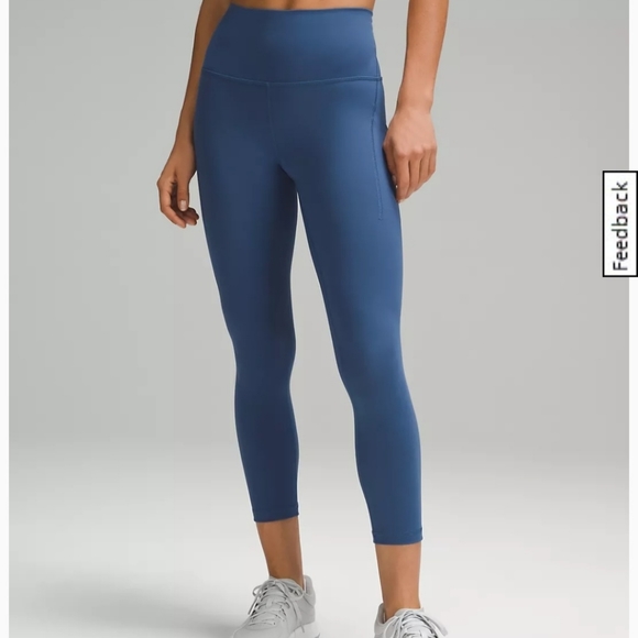 Lululemon Wunder Train High Rise Size 4 Powder Blue - Picture 4 of 5